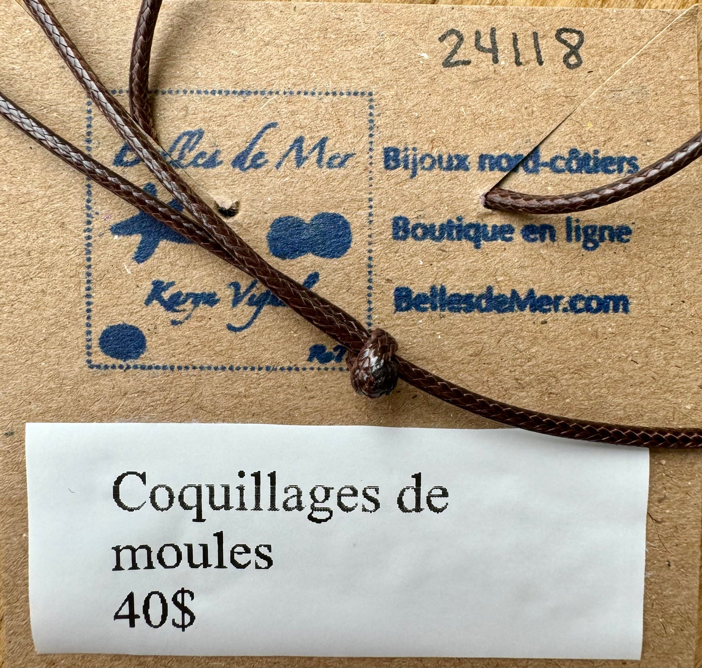 Pendentif coquillages de moules