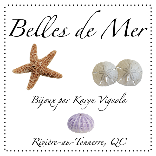 Logo officiel Belles de Mer — Bijoux par Karyn Vignola, Rivière-au-Tonnerre, QC