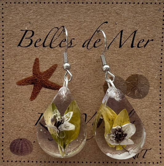 Boucles d’oreilles fleurs de quatre-temps