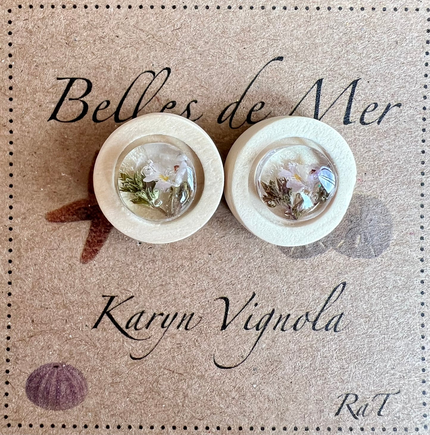 Boucles d’oreilles fleurs de thym