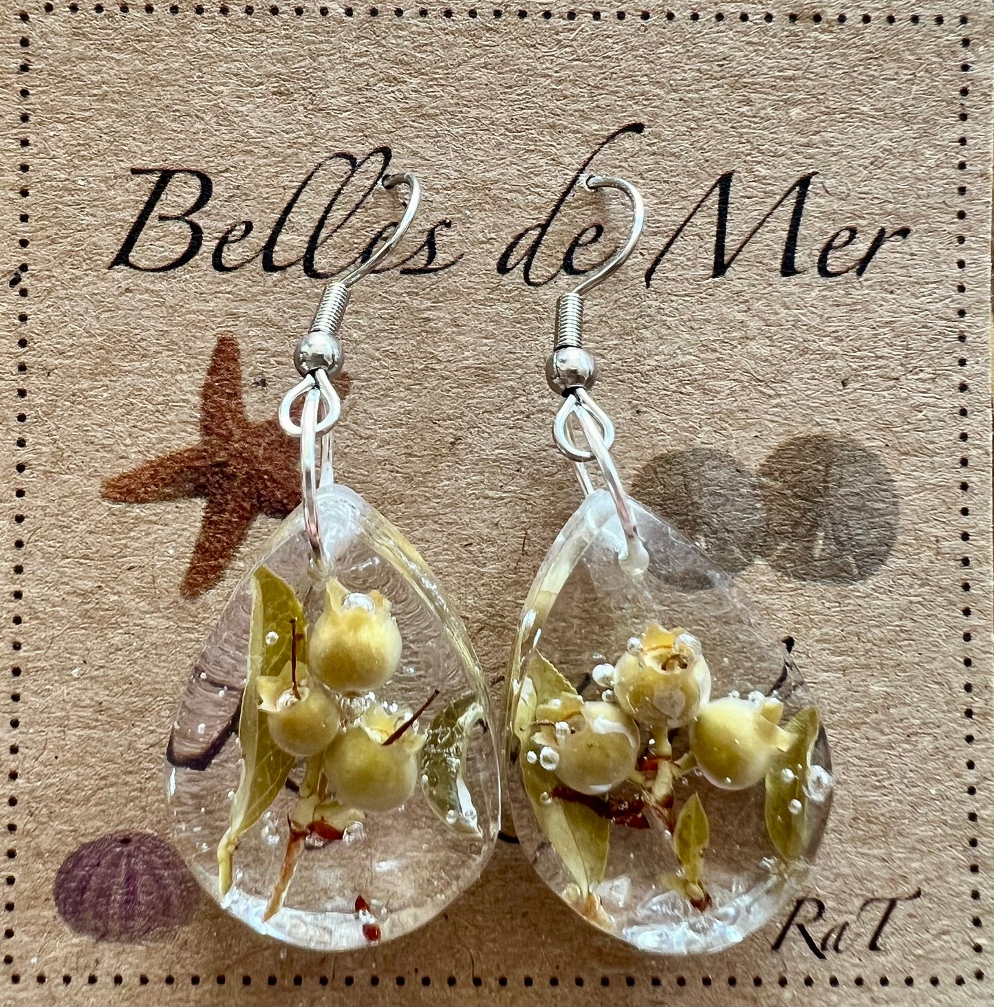 Boucles d’oreilles bourgeons de bleuets