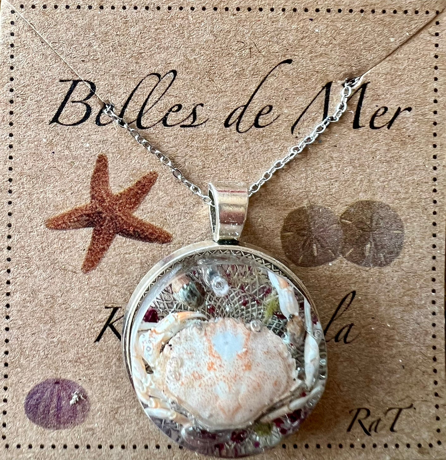 Pendentif crabe tourteaux