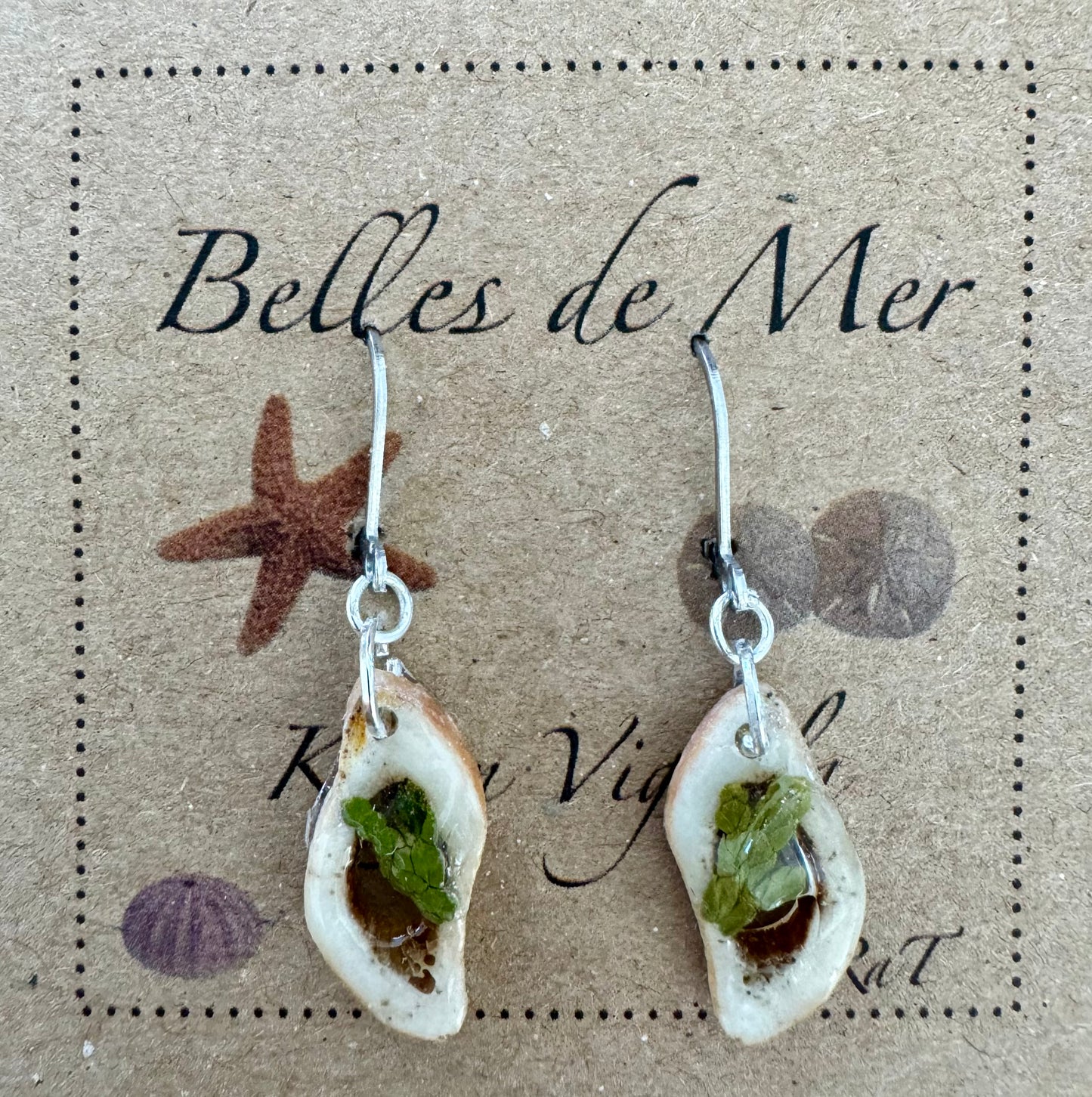 Boucles d'oreilles os et cèdre