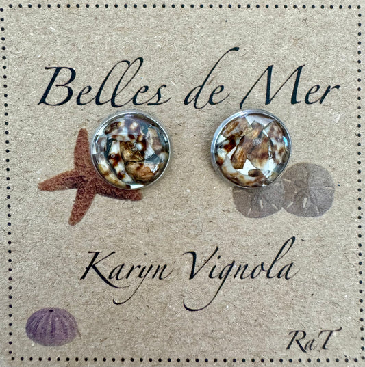 Boucles d'oreilles coquillages de pétoncles