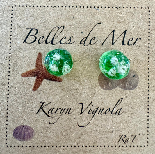 Boucles d’oreilles larmes de sirène et boutons de fleurs de bébé