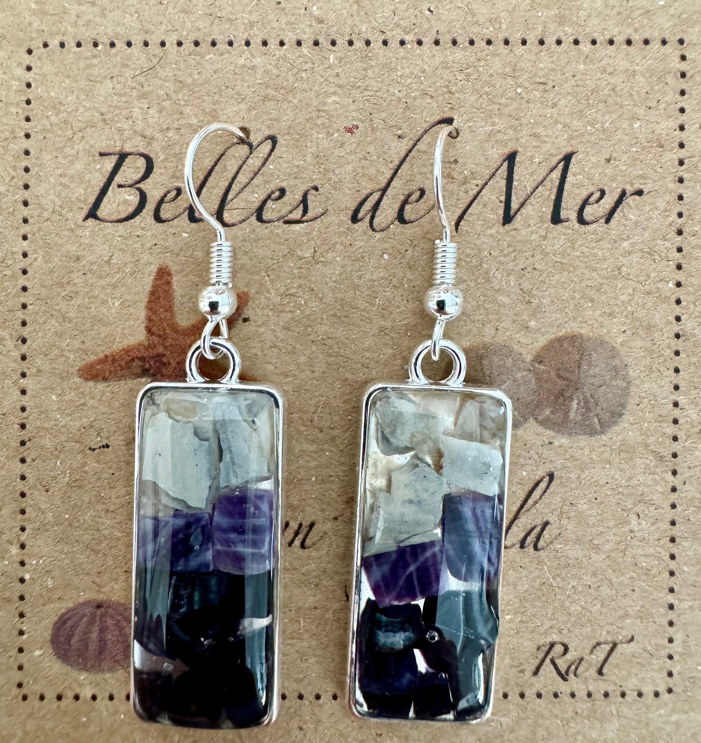 Boucles d'oreilles coquillages de moules