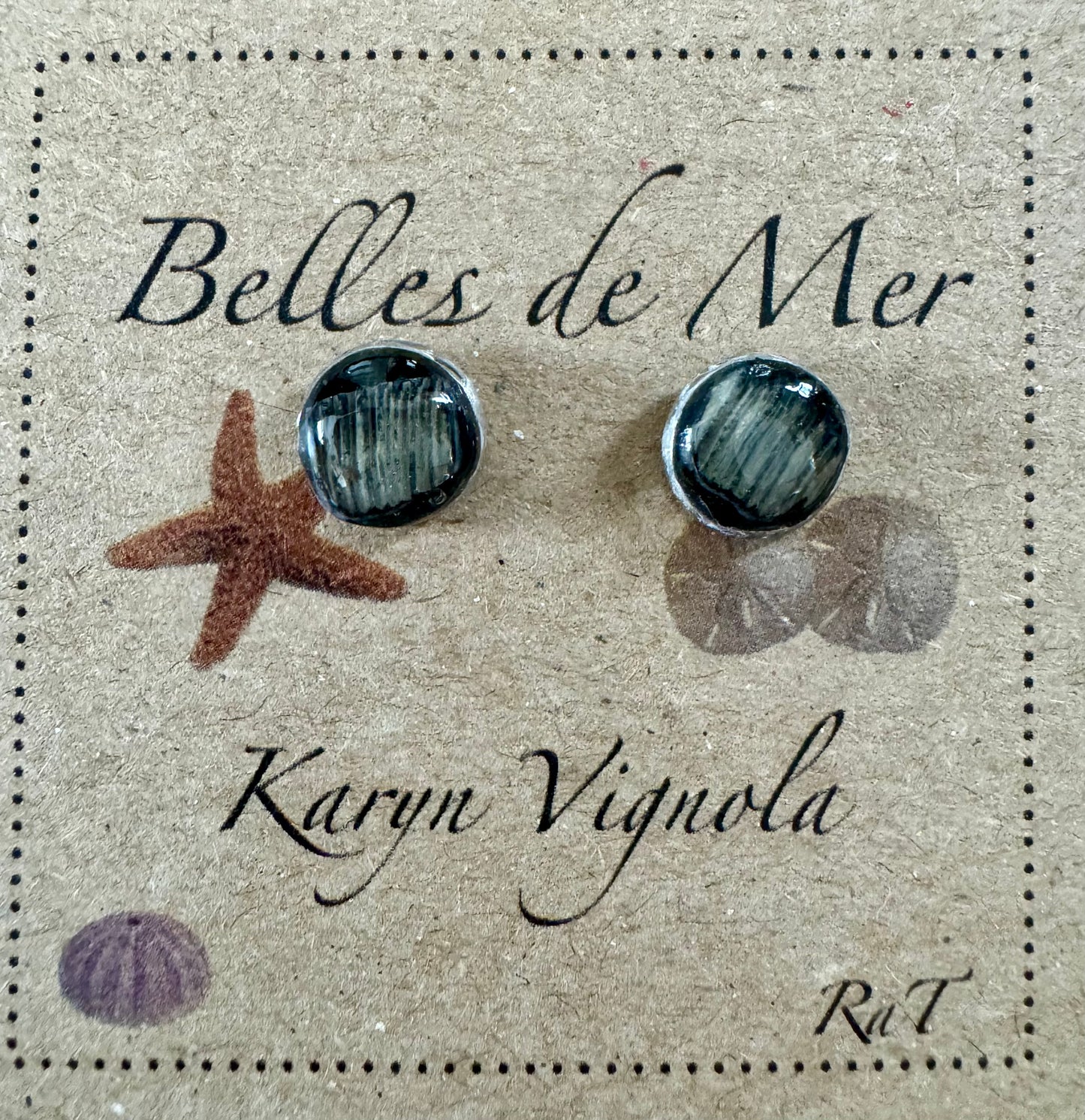 Boucles d'oreilles morceaux de balanes