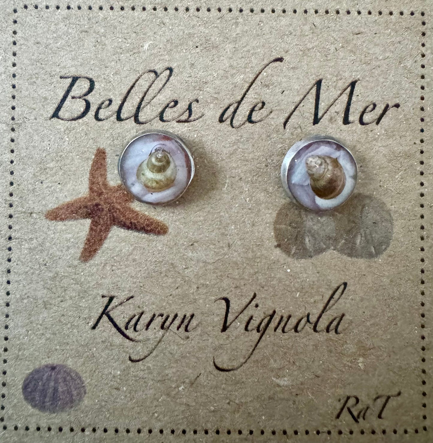 Boucles d'oreilles escargots et couteau de mer