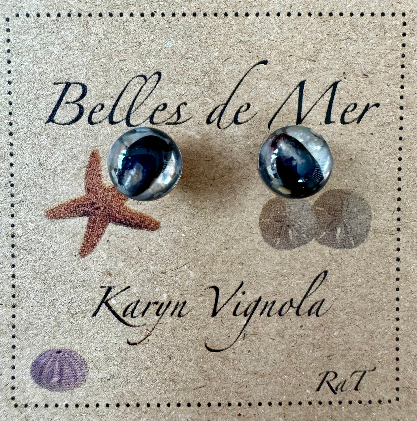 Boucles d'oreilles coquillages et nacre de moules