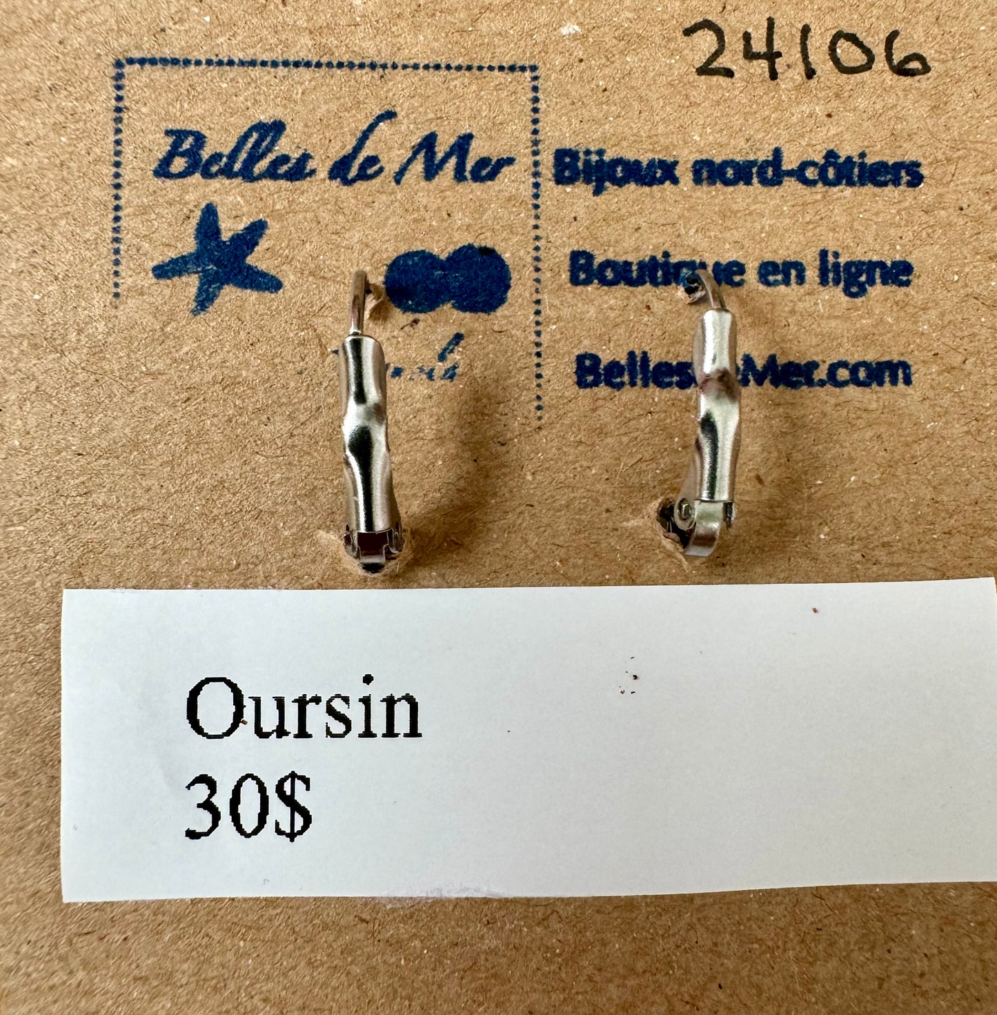 Boucles d'oreilles oursin