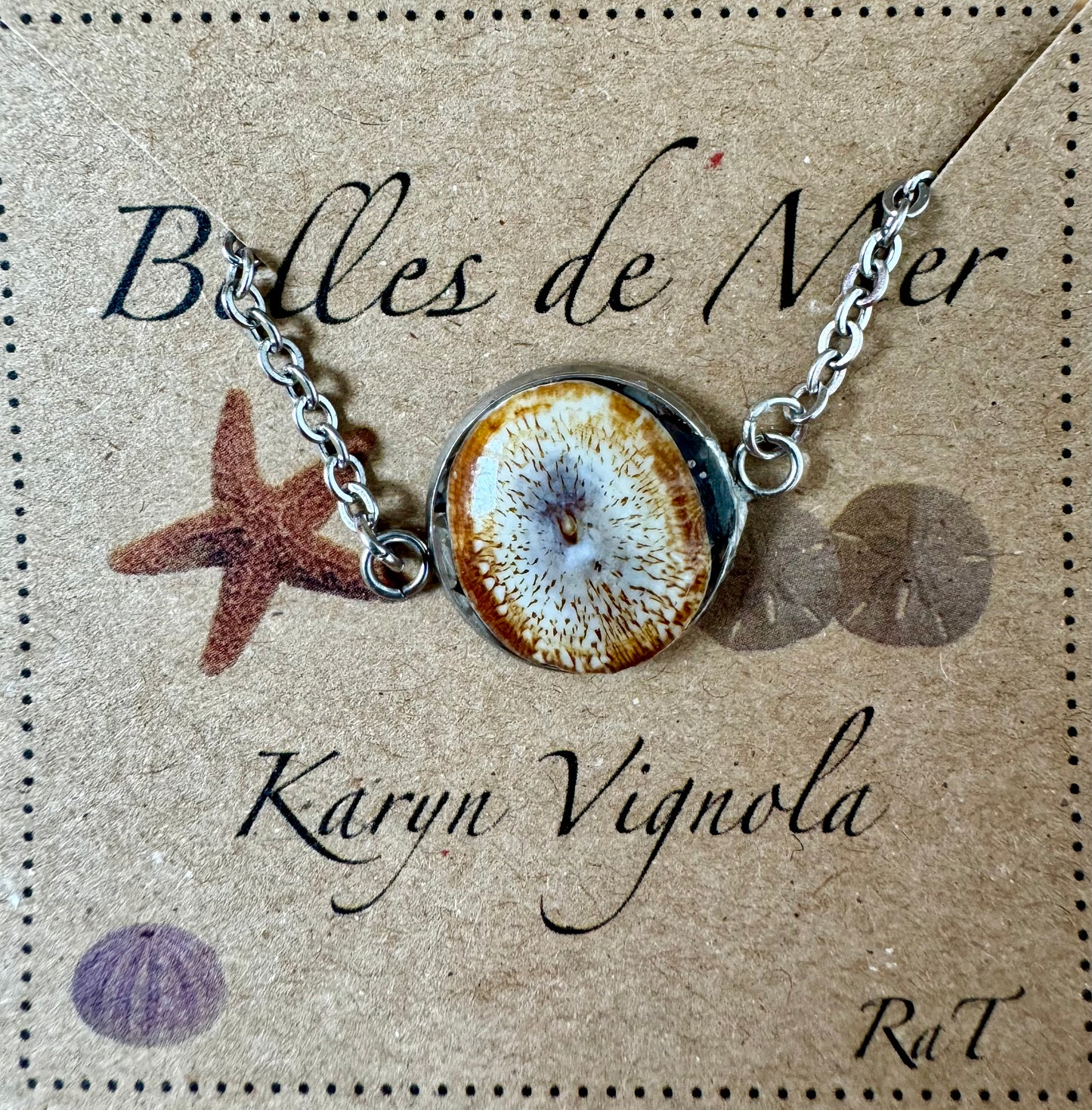 Bracelet patelle du volcan, nacre de moules et écorce de bouleau