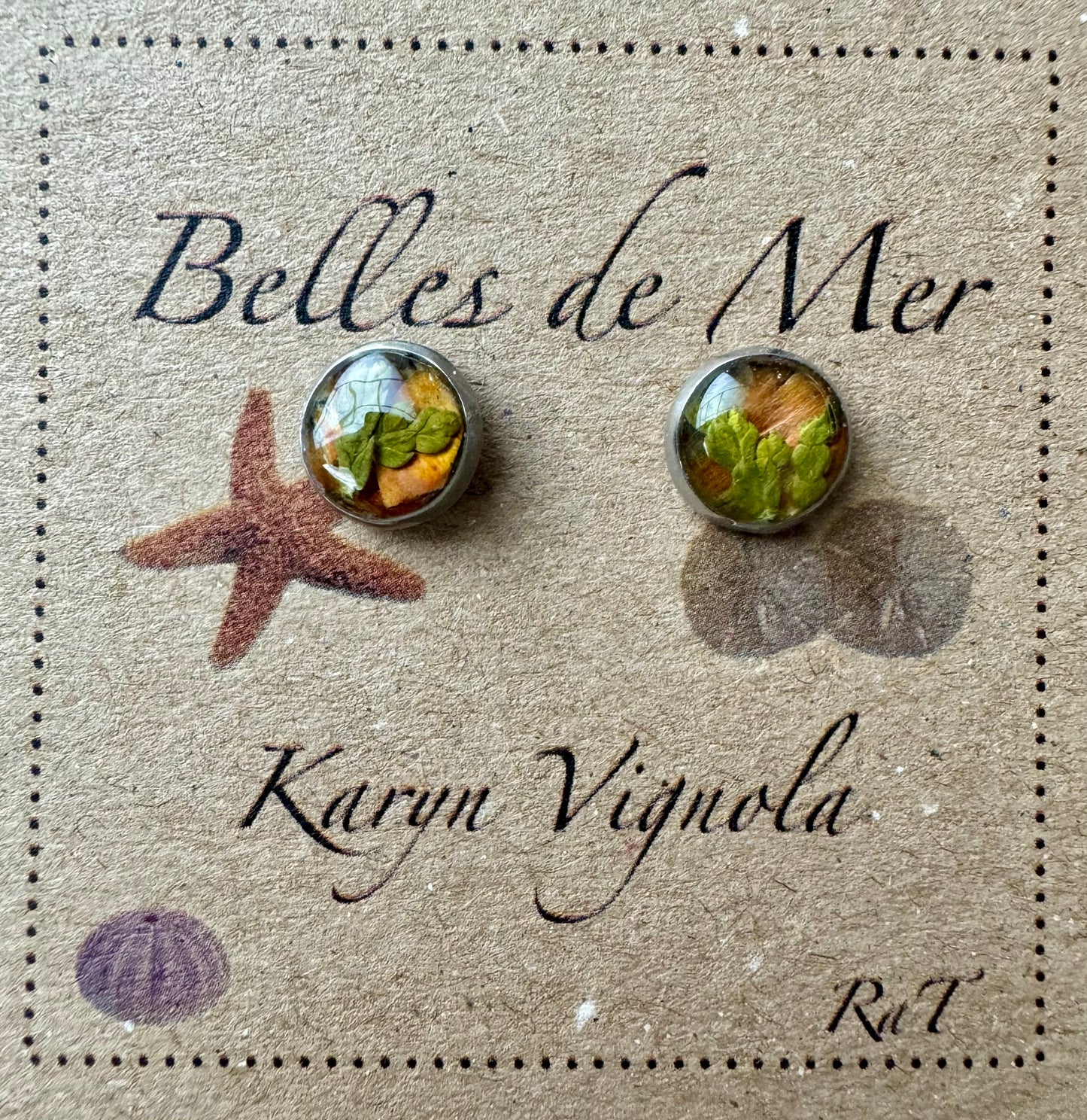 Boucles d'oreilles écorce de bouleau et cèdre