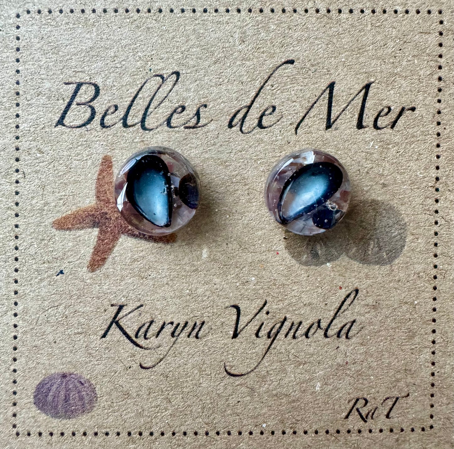 Boucles d'oreilles nacre et coquillages de moules