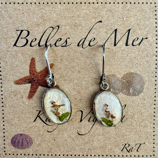 Boucles d'oreilles écorce de bouleau et petite oseille