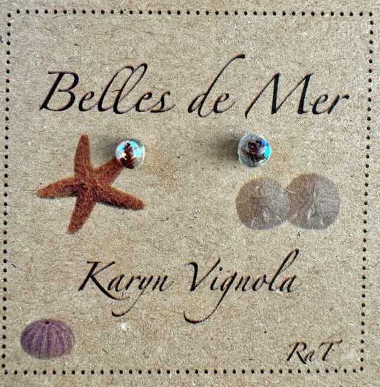 Boucles d'oreilles algues rouges