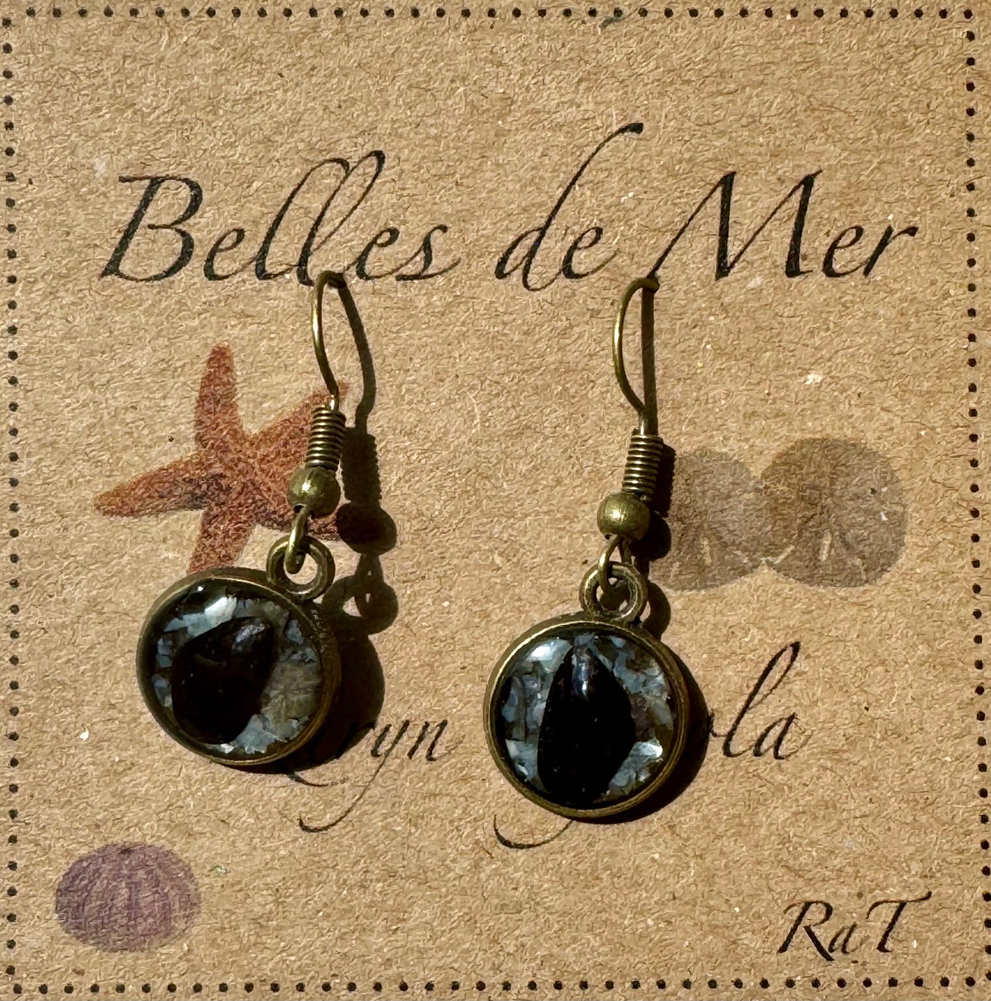 Boucles d'oreilles coquillage de moules