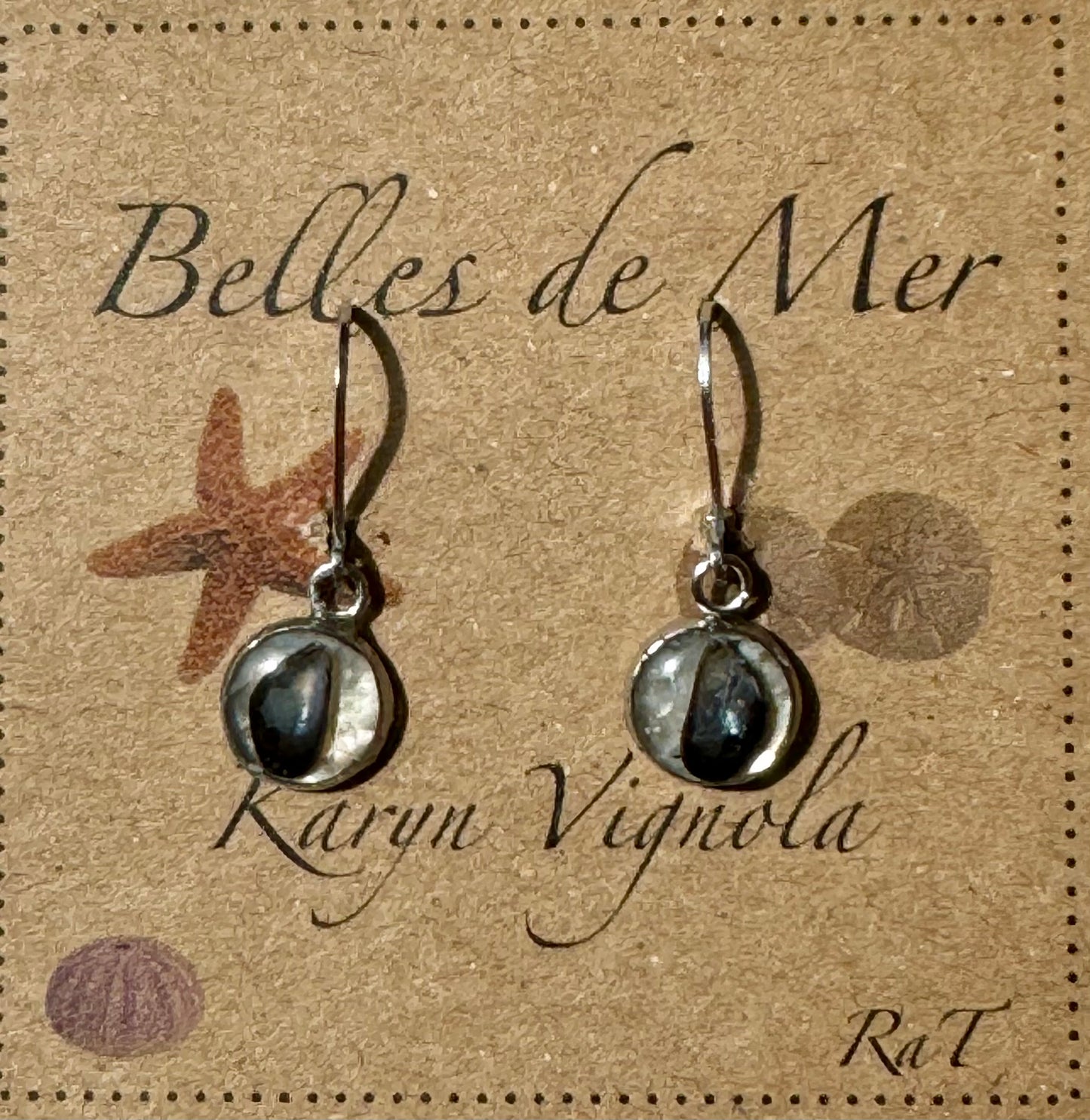 Boucles d'oreilles coquillage de moules