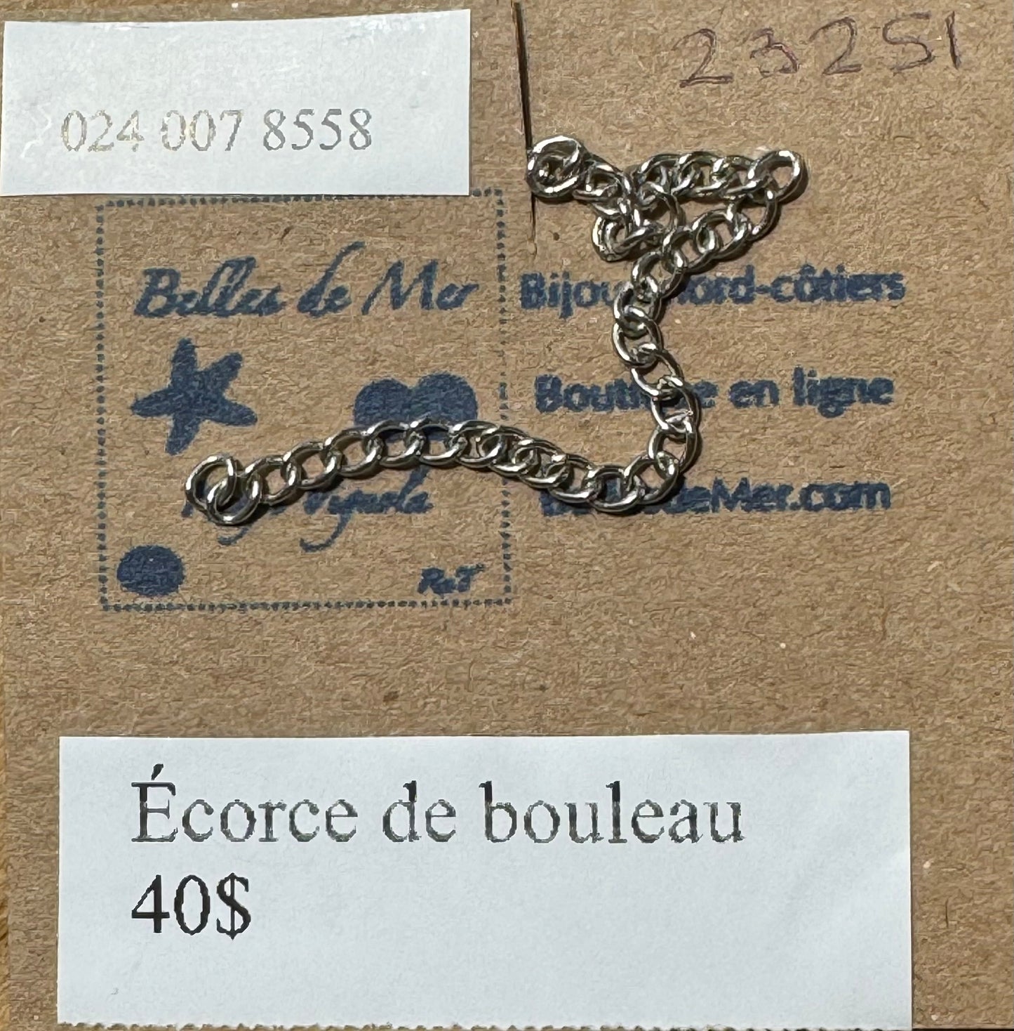 Bracelet écorce de bouleau