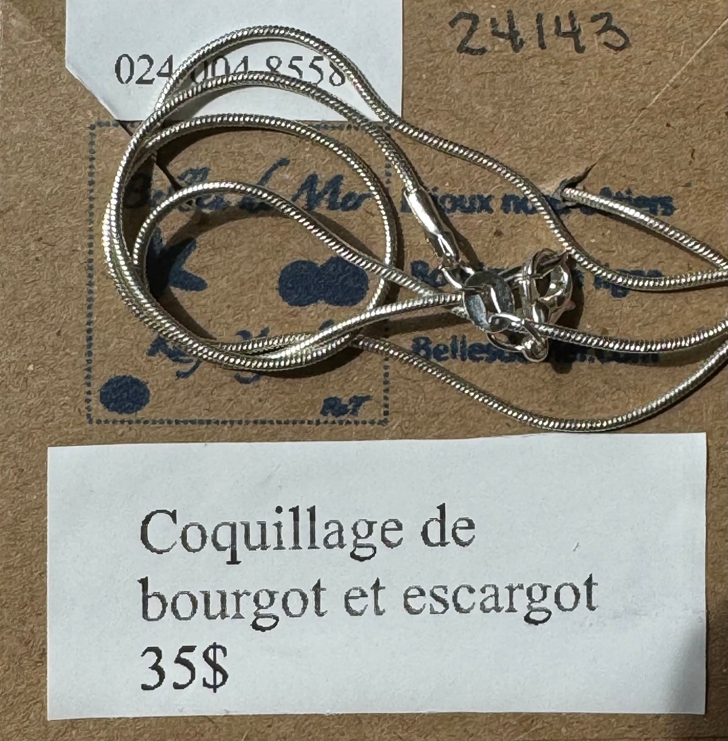 Pendentif coquillage de bourgot et escargot