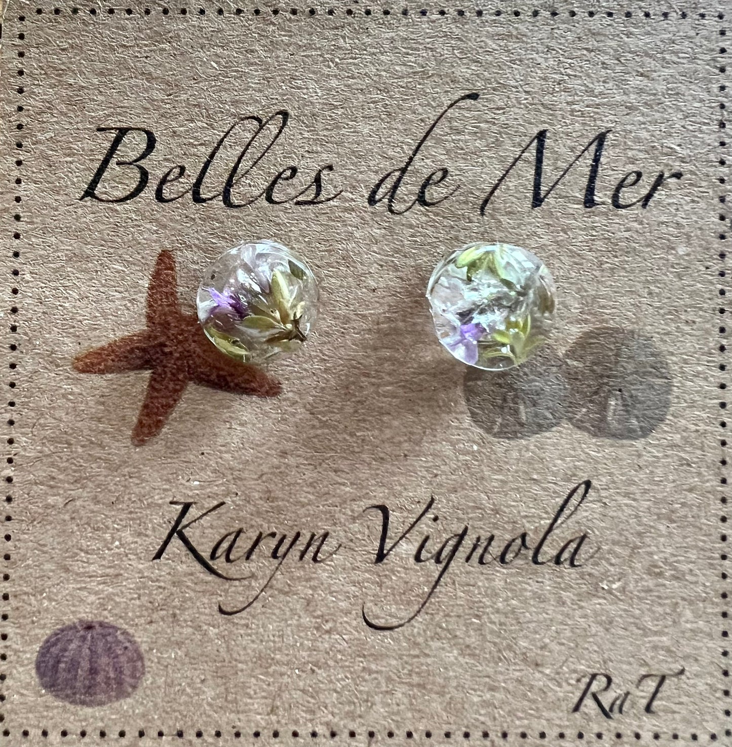 Boucles d’oreilles fleurs de thym