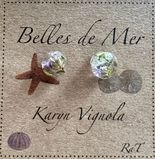 Boucles d’oreilles fleurs de thym