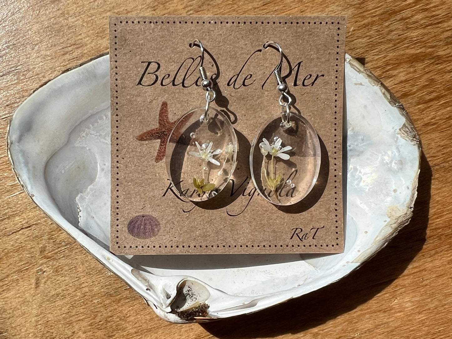 Boucles d’oreilles androsaces blanches