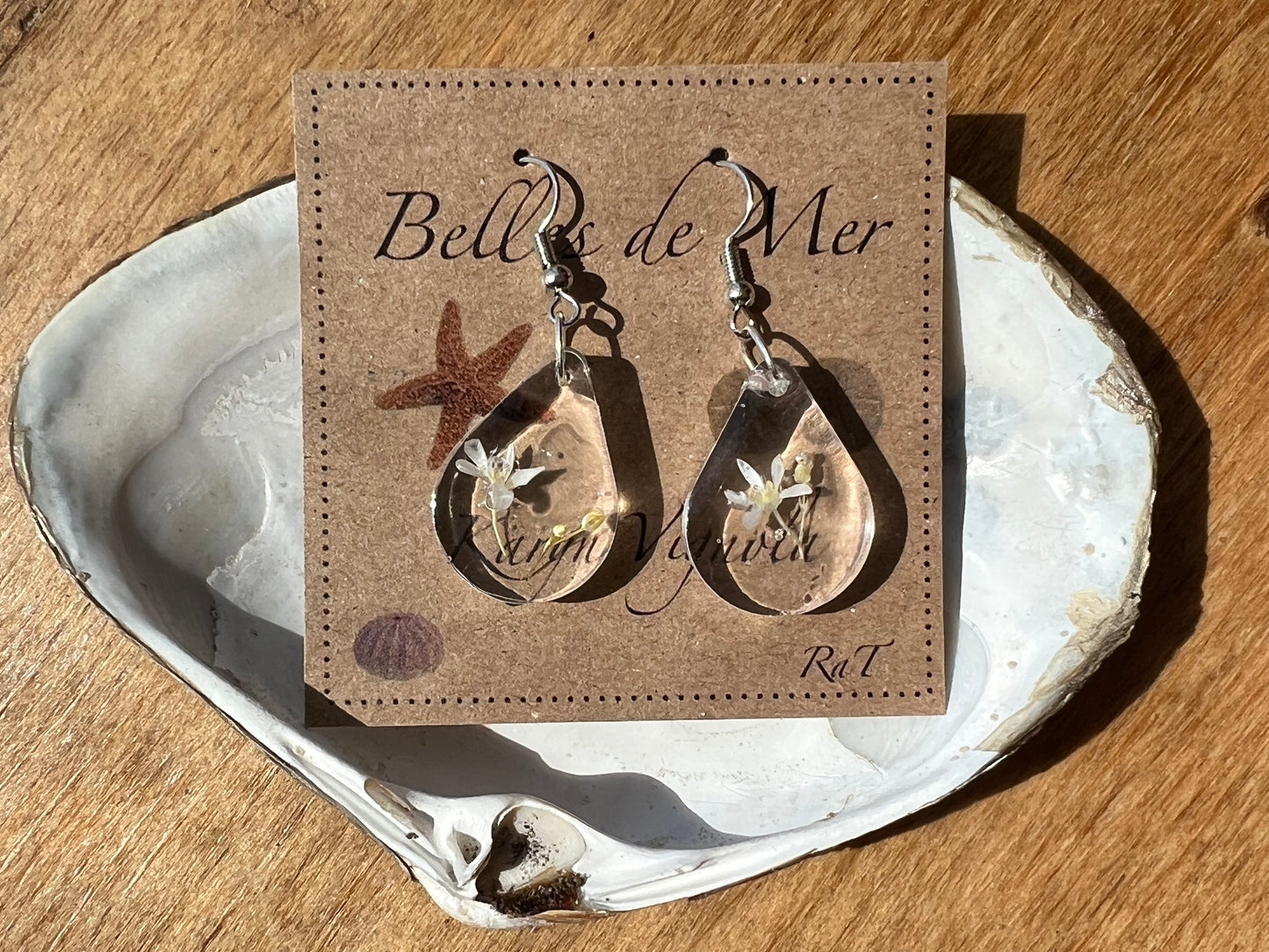 Boucles d’oreilles androsaces blanches larmes